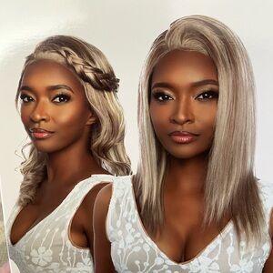 New lace front beige blonde virgin remy human hair